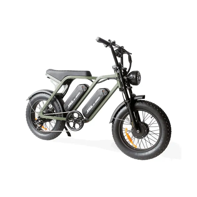 Long Range E-Bike Journey An e-bike rider on a long scenic path, suggesting a long battery range.