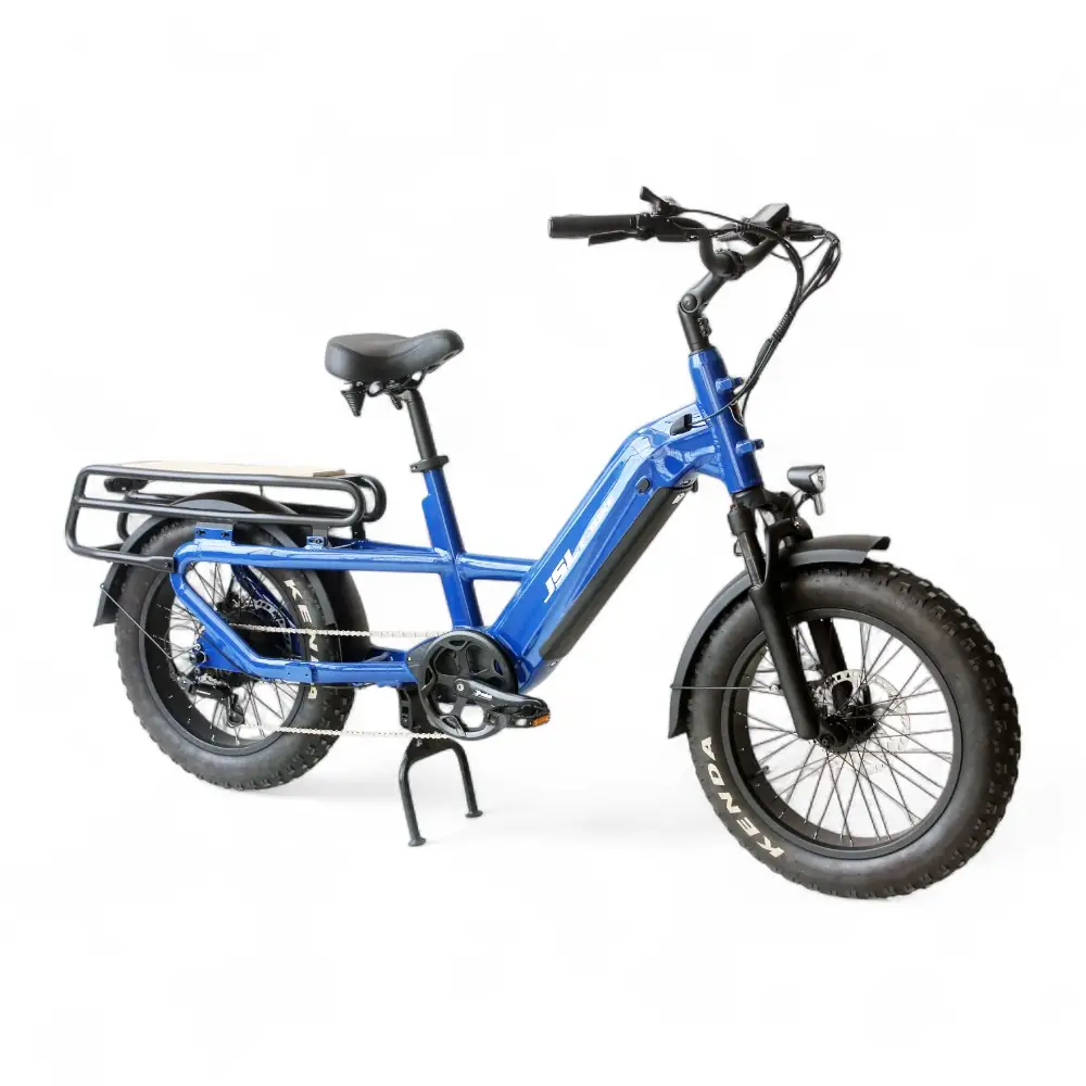 A heavy-duty fat tire on a cargo e-bike.