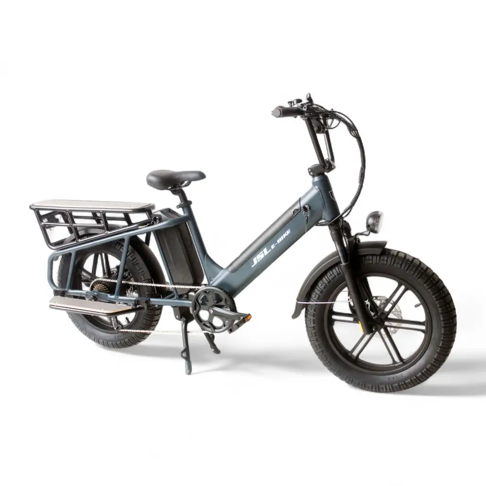 a cargo e-bike with a dual battery system integrated into the frame