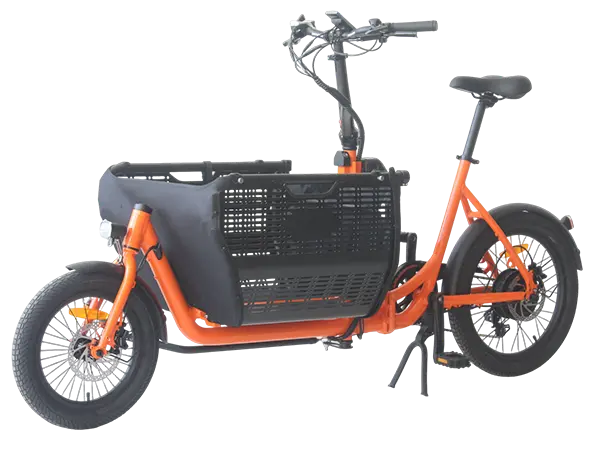 Patented Mini Cargo E-Bike Design A unique mini cargo e-bike with a patented design