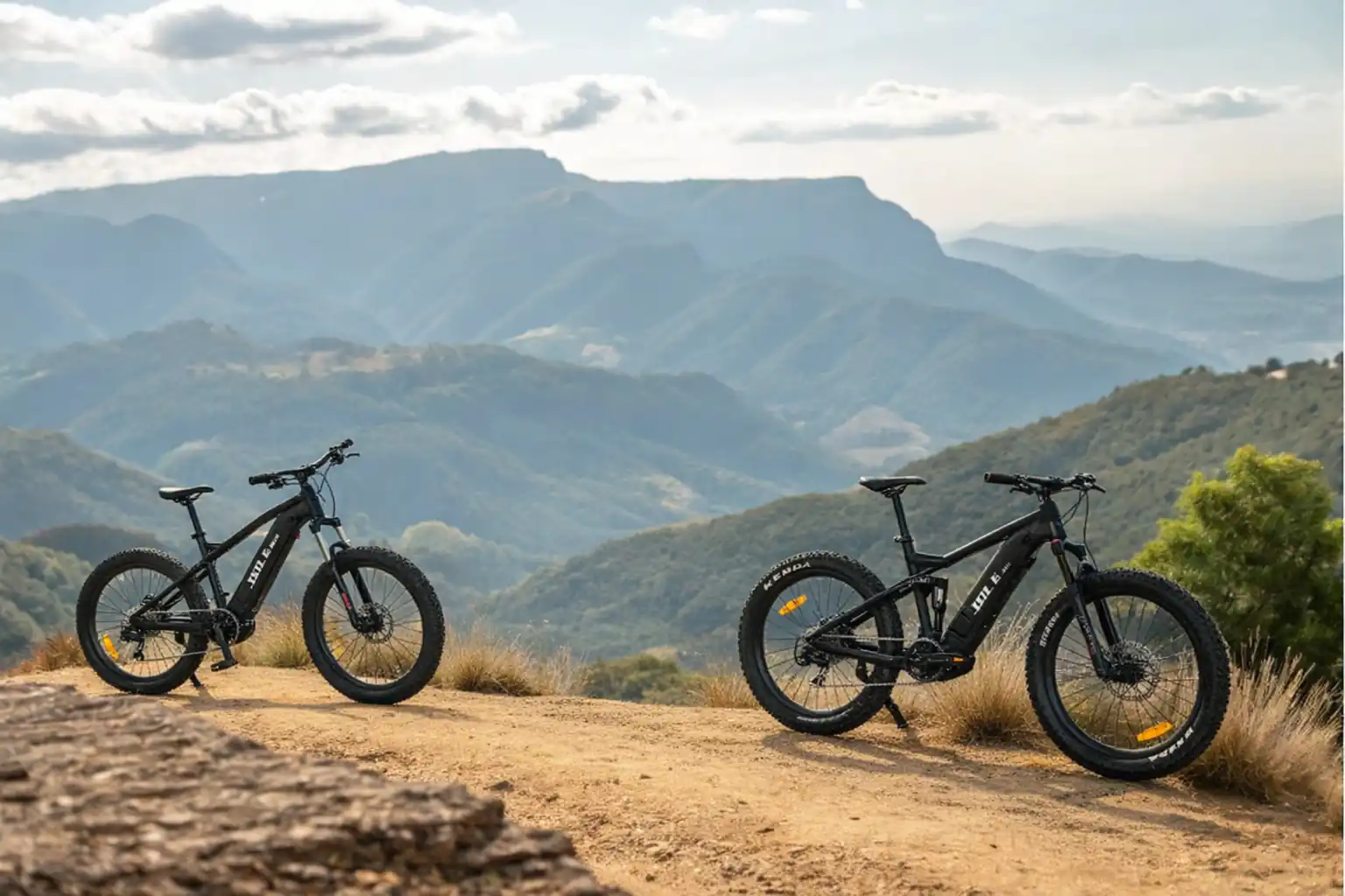 A person riding a fat tire e-bike on a sandy beach