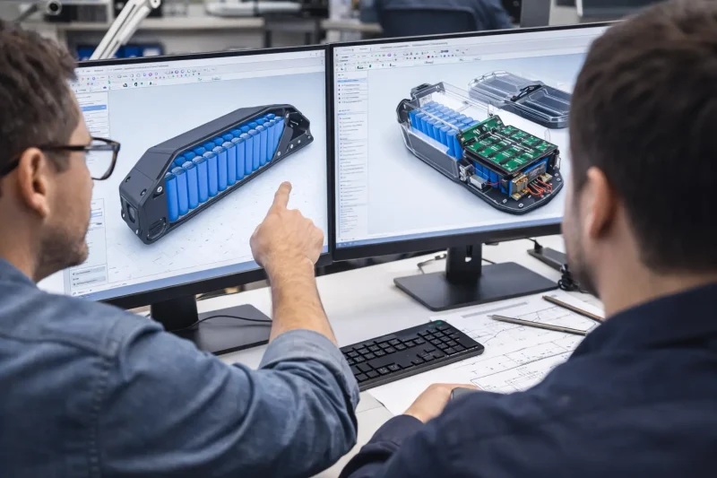 A consultant discussing e-bike manufacturing plans with a client