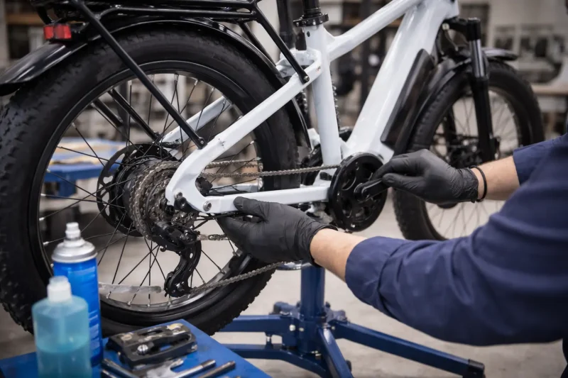 Diagram showing different components of an e-bike braking system