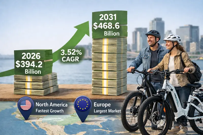 Chart showing the growth of the electric bike market
