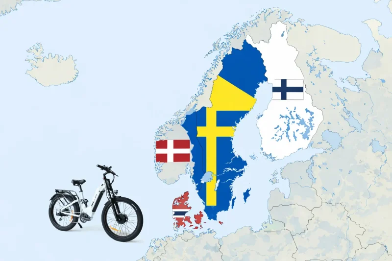 A heat map showing popular e-bike rental spots in a city