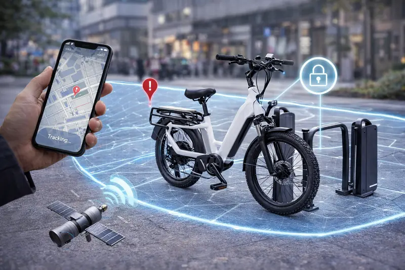 A smartphone app showing a geofence around a designated area