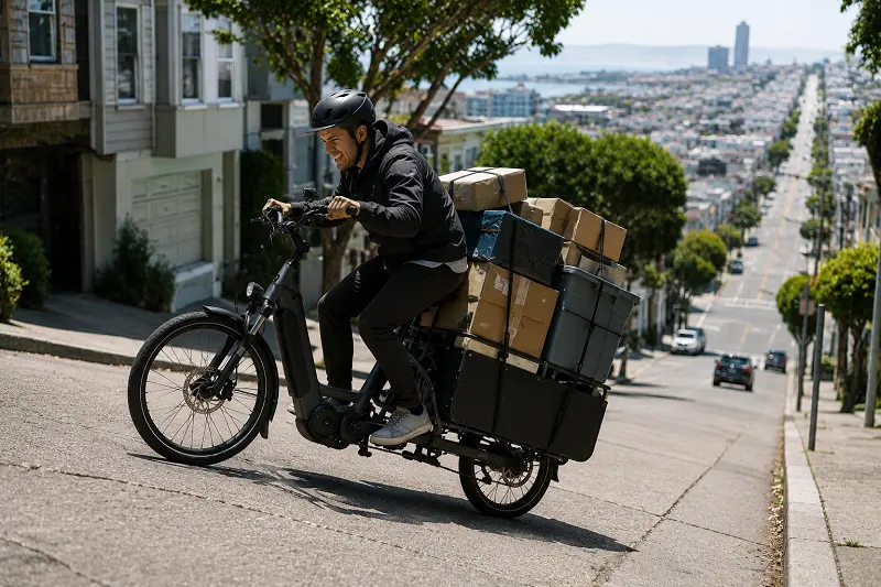 Mismatched Controller Performance Issues A cargo e-bike struggling to go up a hill