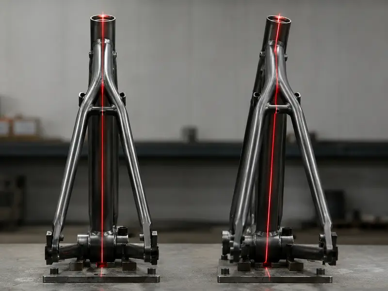 An image comparing a perfectly aligned frame with a misaligned one, highlighting the subtle differences.