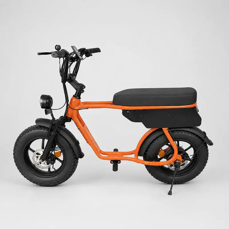 E3 16 inch compact moped style fat tire electric bike