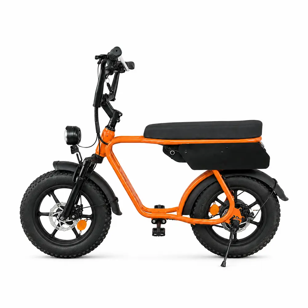 E3 16 Inch Compact Moped Style Fat Tire Electric Bike